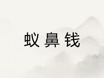 蚁鼻钱