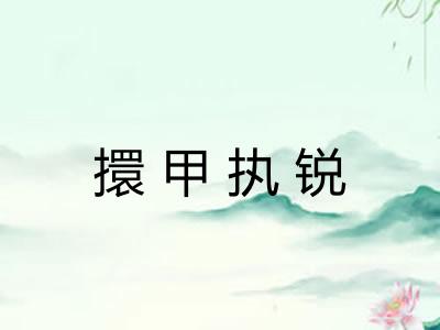 擐甲执锐