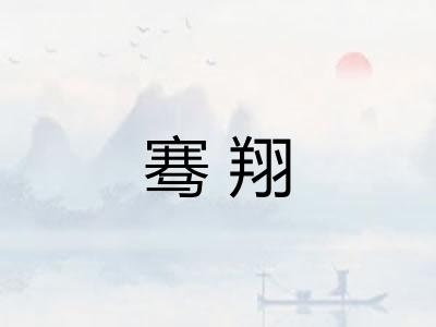 骞翔