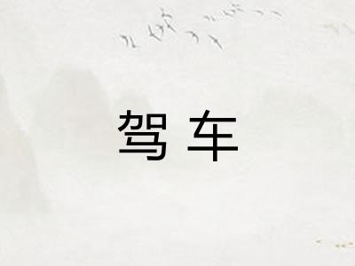 驾车