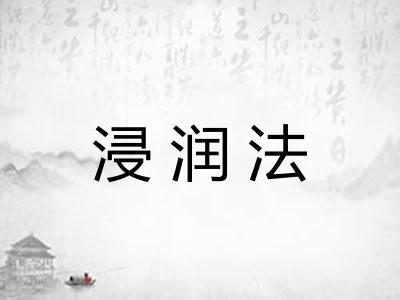 浸润法