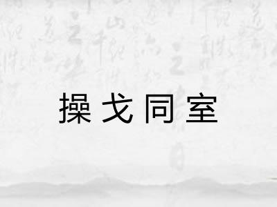 操戈同室