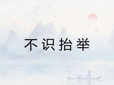 不识抬举