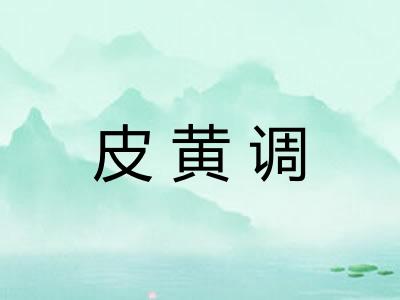 皮黄调