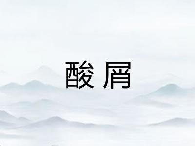 酸屑 酸屑