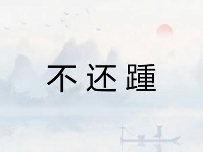 不还踵