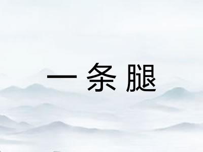 一条腿