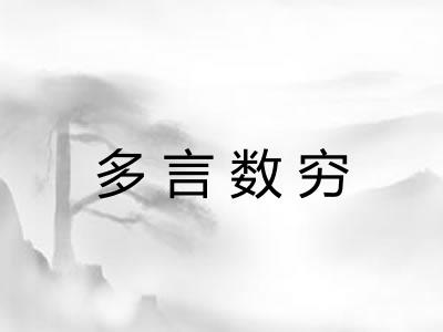 多言数穷