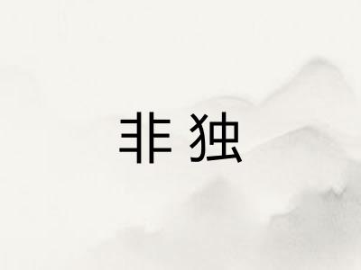 非独