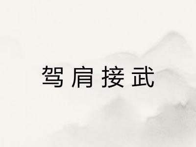 驾肩接武