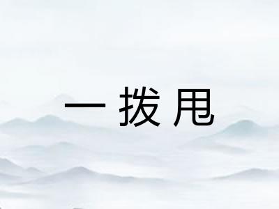 一拨甩