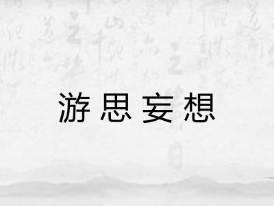 游思妄想