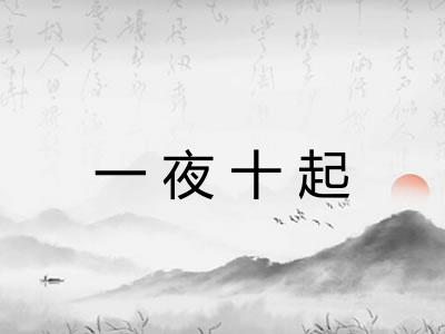 一夜十起