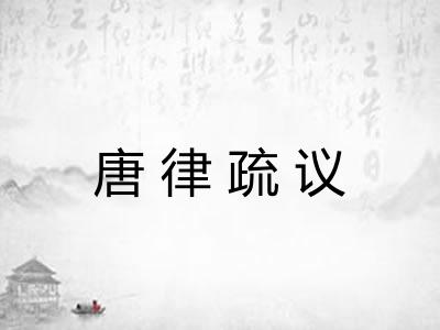 唐律疏议