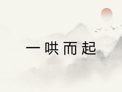 一哄而起