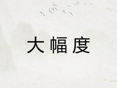 大幅度
