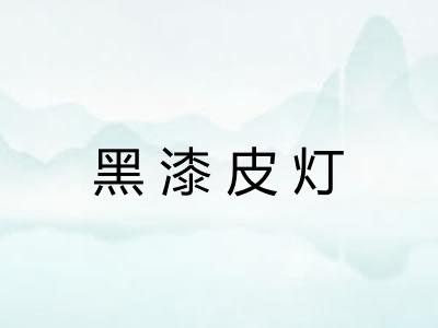 黑漆皮灯