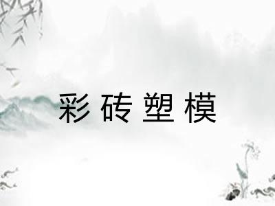 彩砖塑模