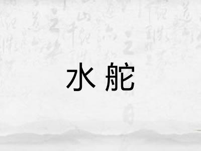 水舵