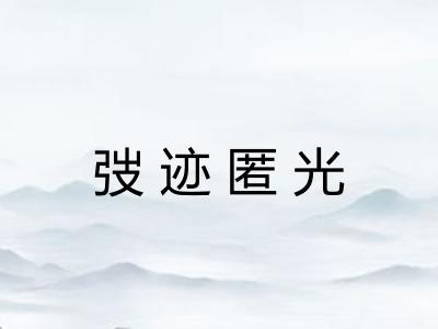 弢迹匿光