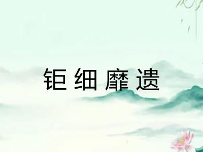 钜细靡遗