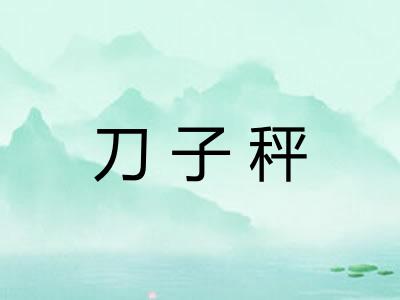 刀子秤