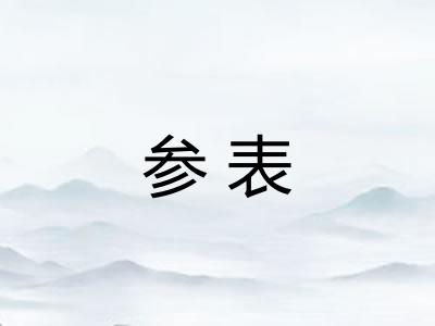 参表