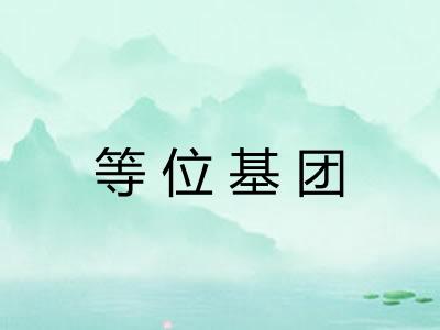 等位基团