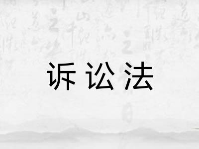 诉讼法