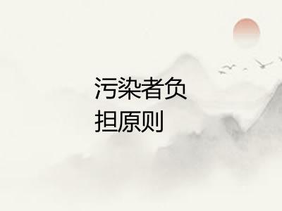 污染者负担原则