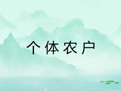 个体农户