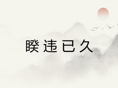 睽违已久
