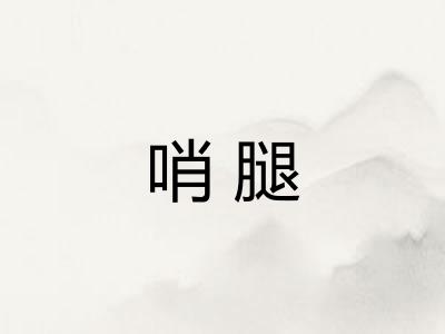 哨腿