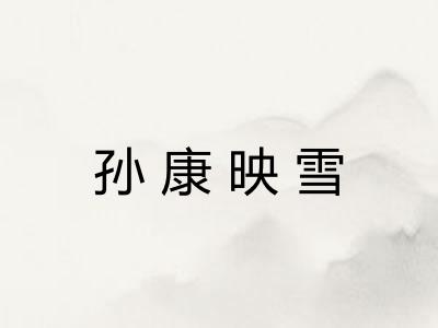 孙康映雪