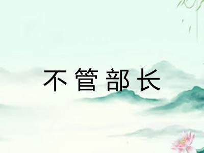 不管部长