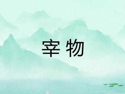 宰物