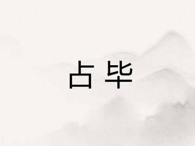 占毕