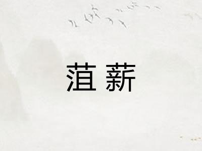 菹薪