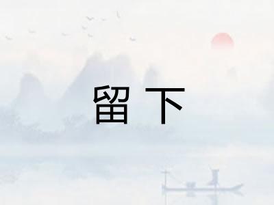 留下