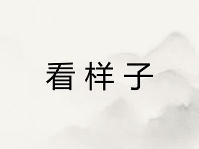 看样子