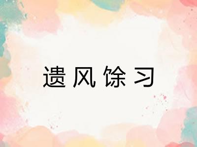 遗风馀习