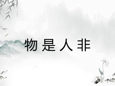 物是人非