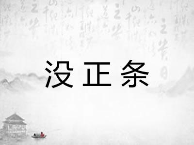 没正条