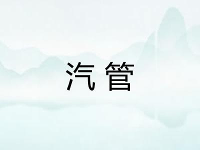 汽管