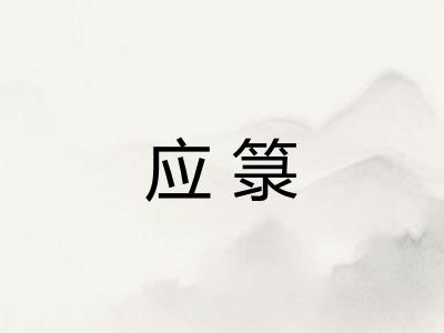 应箓