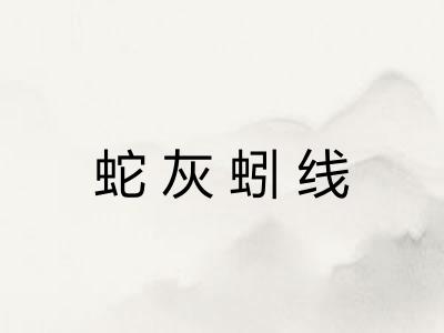 蛇灰蚓线