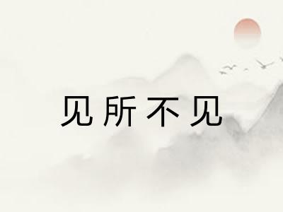 见所不见
