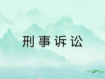 刑事诉讼