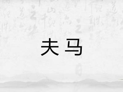 夫马