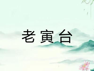 老寅台